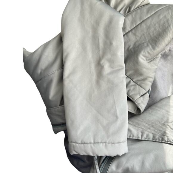 Vintage Searle silver gray trench coat wide collar winter belted parka puffer - Picture 13 of 13